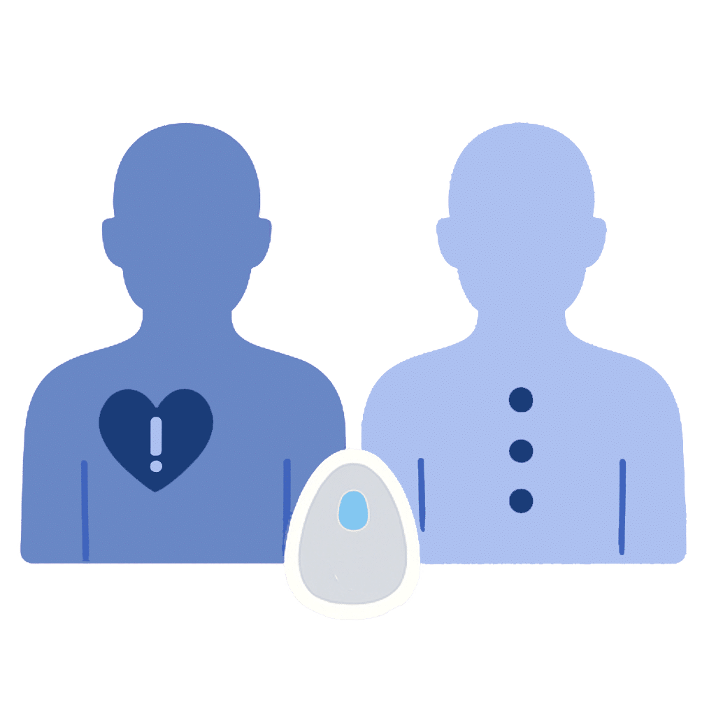 Intended for both symptomatic and high risk patients illustration